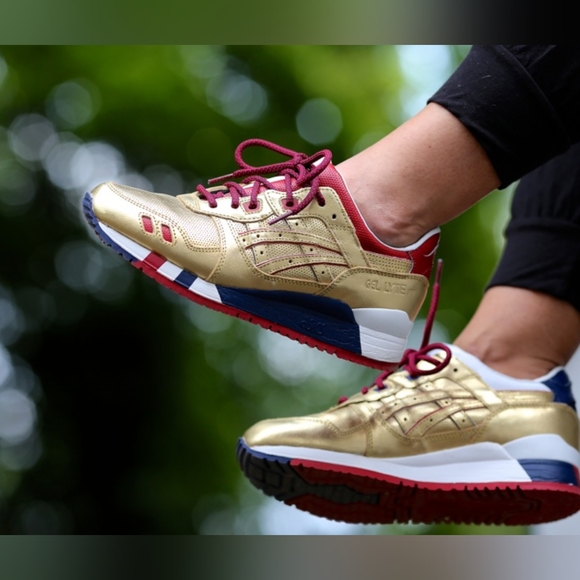 Brand New w/Box Ronnie Fieg Asics Gel Lyte 3 III KFE USA GOLD sz 9 KITH - Picture 3 of 5